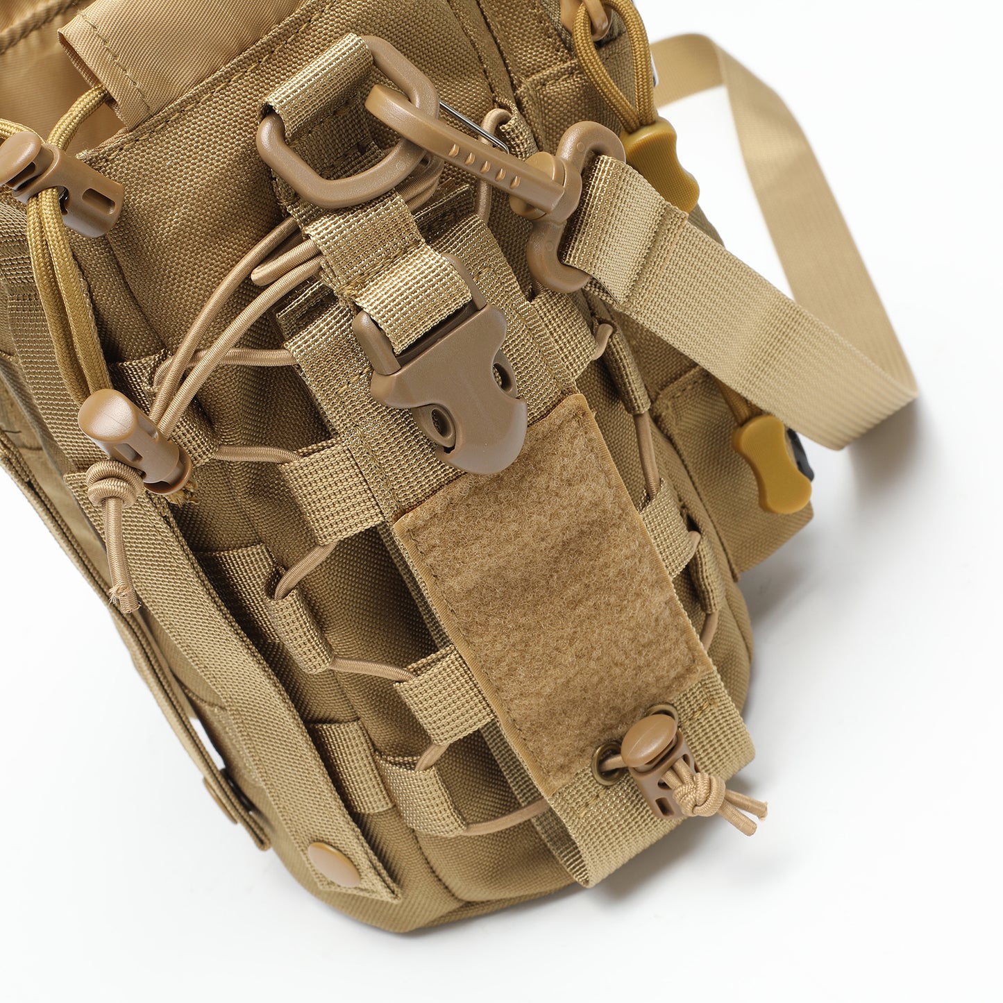 MOLLE Water Bottle Holder with Shoulder&Strap Large Capacity, Multi-Functional Daily Use Universal Tool Pouch for Hiking,Biking,Fishing or Others Outdoors Sports