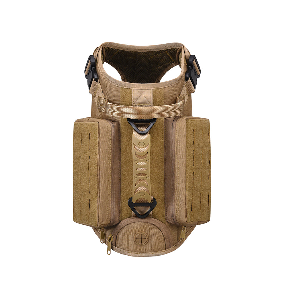 BAOTAC Tactical Dog Harness Escape- Proof Military Vest No Pulling Working or Training Pet Vest for Medium & Large D9 version