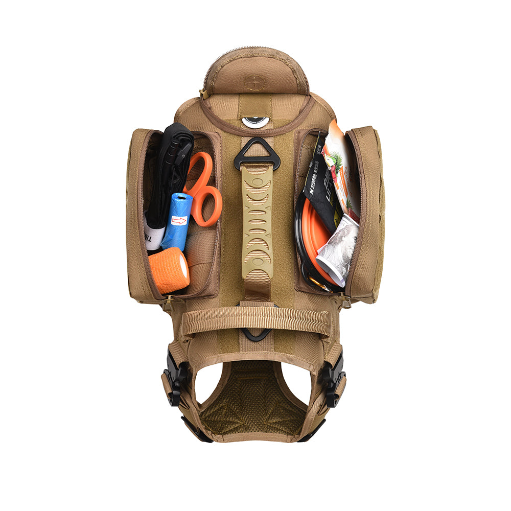 BAOTAC Tactical Dog Harness Escape- Proof Military Vest No Pulling Working or Training Pet Vest for Medium & Large D9 version