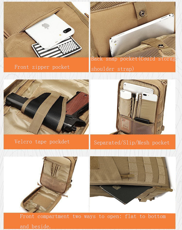 BAOTAC Tactical Sling Bag For Men Small Military Rover Shoulder Backpack EDC Chest Pack Molle Range Bag