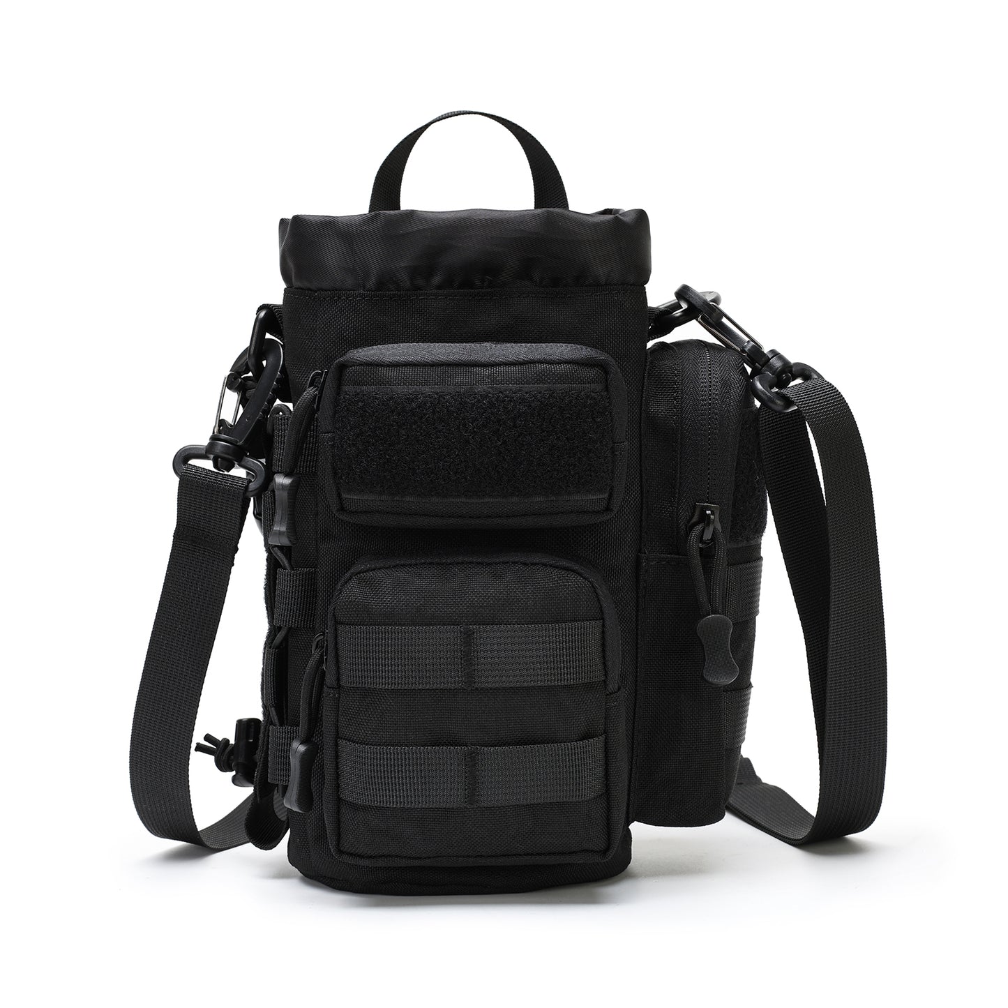 MOLLE Water Bottle Holder with Shoulder&Strap Large Capacity, Multi-Functional Daily Use Universal Tool Pouch for Hiking,Biking,Fishing or Others Outdoors Sports