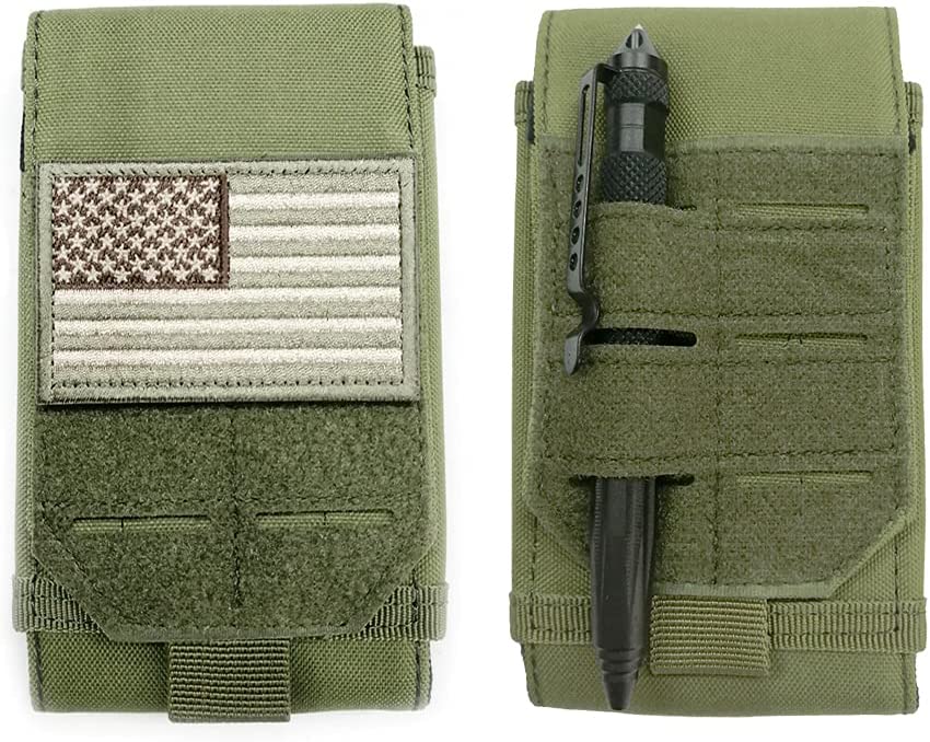 BAOTAC Tactical Molle Cellphone Case with Magic Sticker panel