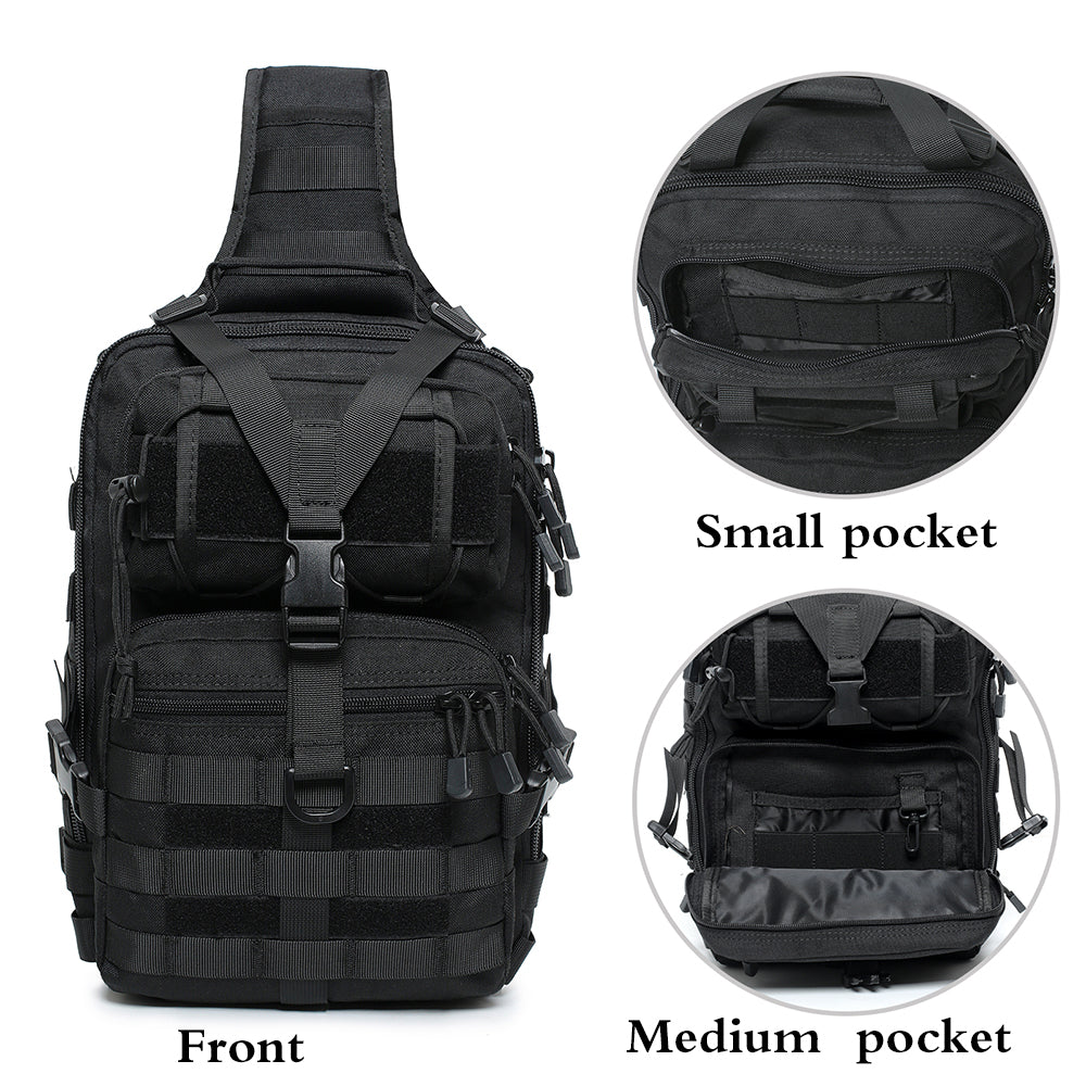 BAOTAC Tactical Sling Bag Sport Single Tactical Backpack Molle Chest bag Men Small One Shoulder Backpack