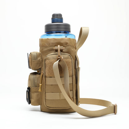 MOLLE Water Bottle Holder with Shoulder&Strap Large Capacity, Multi-Functional Daily Use  Universal Tool Pouch for Hiking,Biking,Fishing or Others Outdoors Sports