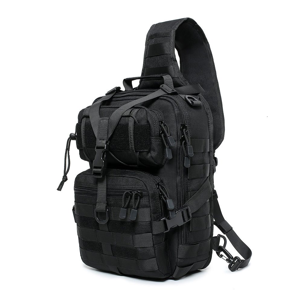 black kelty tactical sling messenger backpack BAOTAC Tactical Sling Bag Sport Single Tactical Backpack Molle Chest b