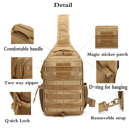 BAOTAC Tactical Sling Bag For Men Small Military Rover Single Shoulder Bag EDC Chest Pack Molle  Range Bag