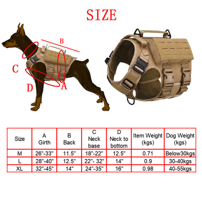 BAOTAC Tactical Dog Harness  Escape- Proof  Military Vest No Pulling  Working or Training Pet Vest for Medium & Large D9 version