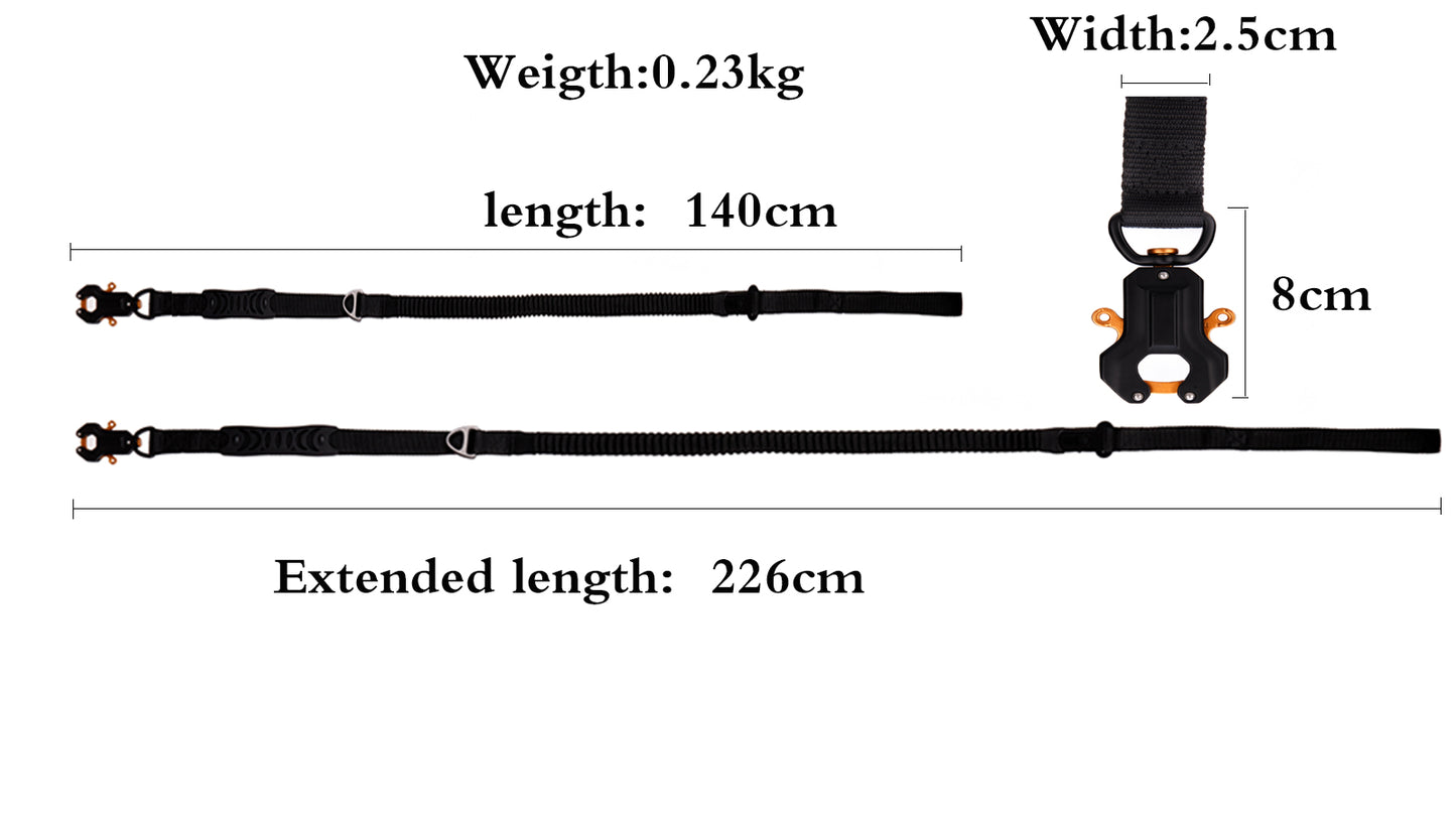 BAOTAC Tactical Dog Leash, Bungee Dog Training Leash with Shock Absorption, Pet Dog Leash with Control Handles