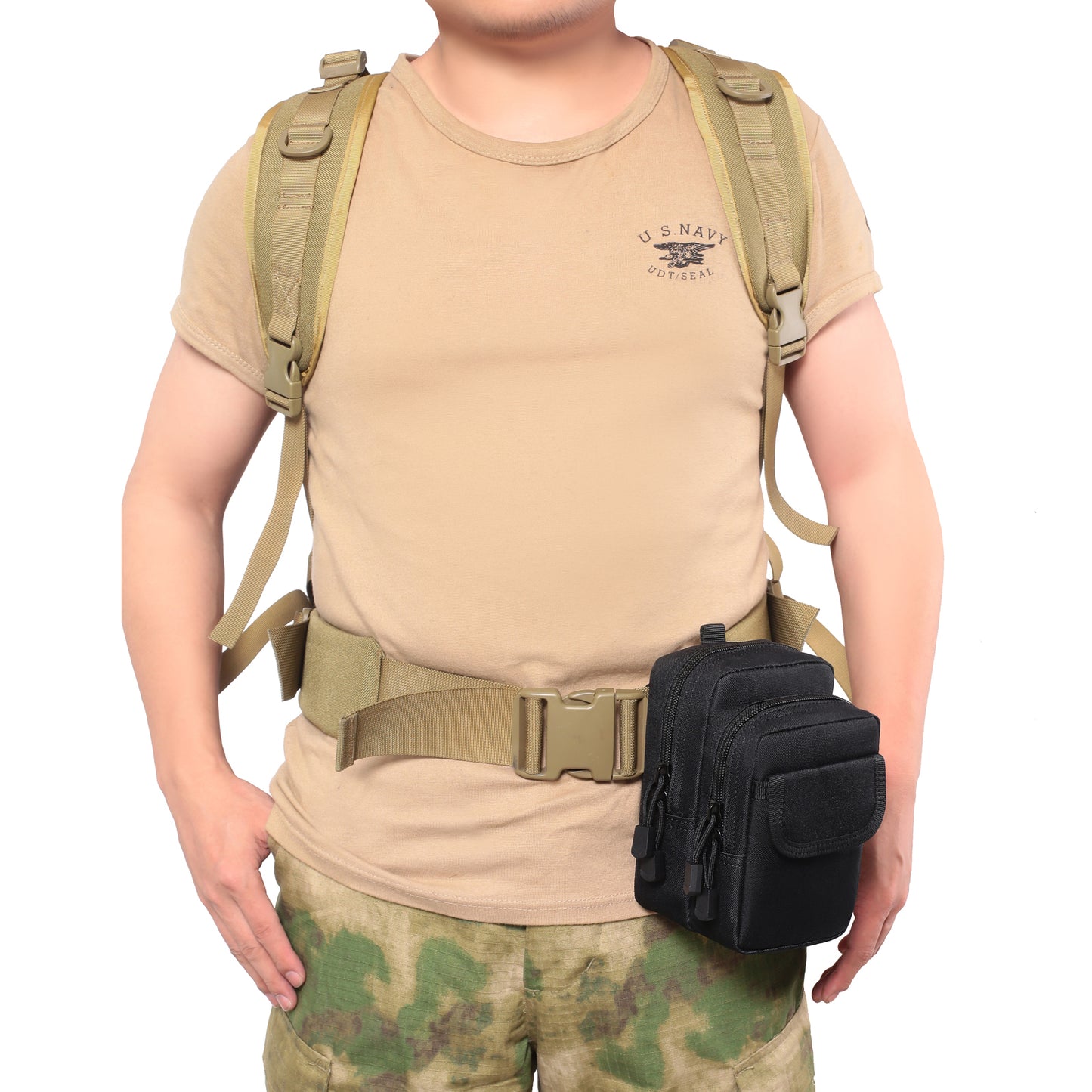 BAOTAC Tactical  Multipurpose Pouch Versatile Molle Mobile Phone  Pouch EDC Gadget Slim Utility Waist Bag