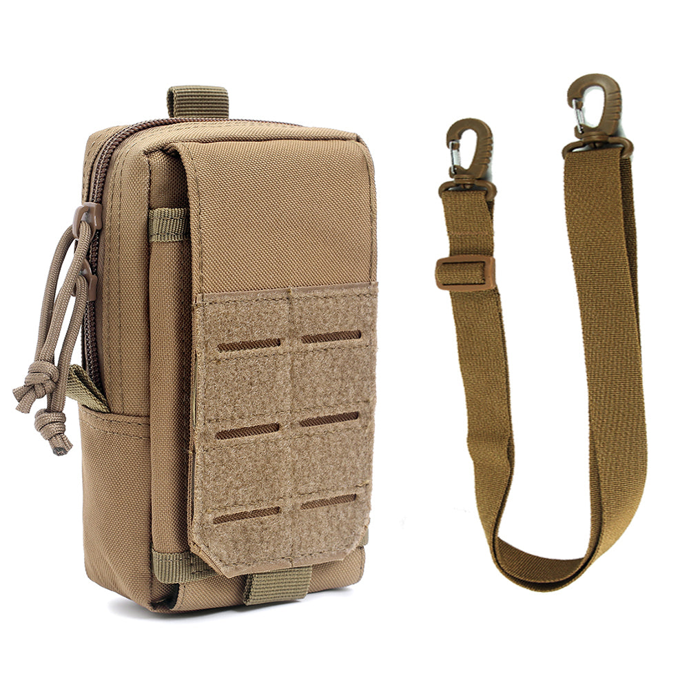 BAOTAC Tactical Molle Pouch Military Waist Bag Outdoor Men EDC Tool Bag Utility Gadget Organizer Vest Pack Purse Mobile Phone Case Hunting Compact Bag Velcro Patch Hooks Strap