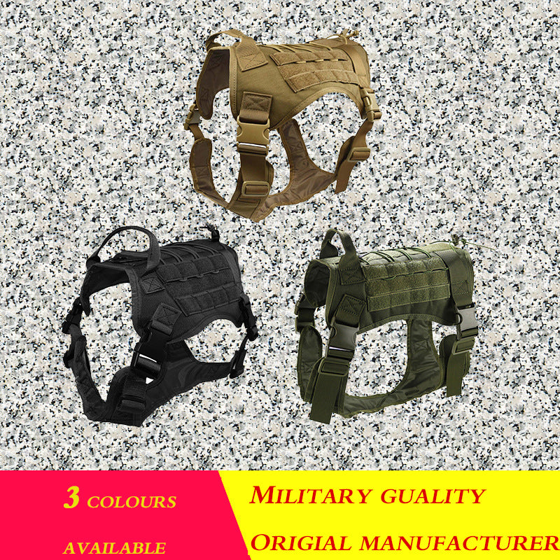 BAOTAC Tactical Dog Harness sets for Medium L and XL Dogs  with Handle, Service Dog Vest with Molle  Panels