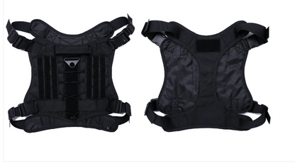 BAOTAC Tactical Dog Harness sets for Medium L and XL Dogs  with Handle, Service Dog Vest with Molle  Panels
