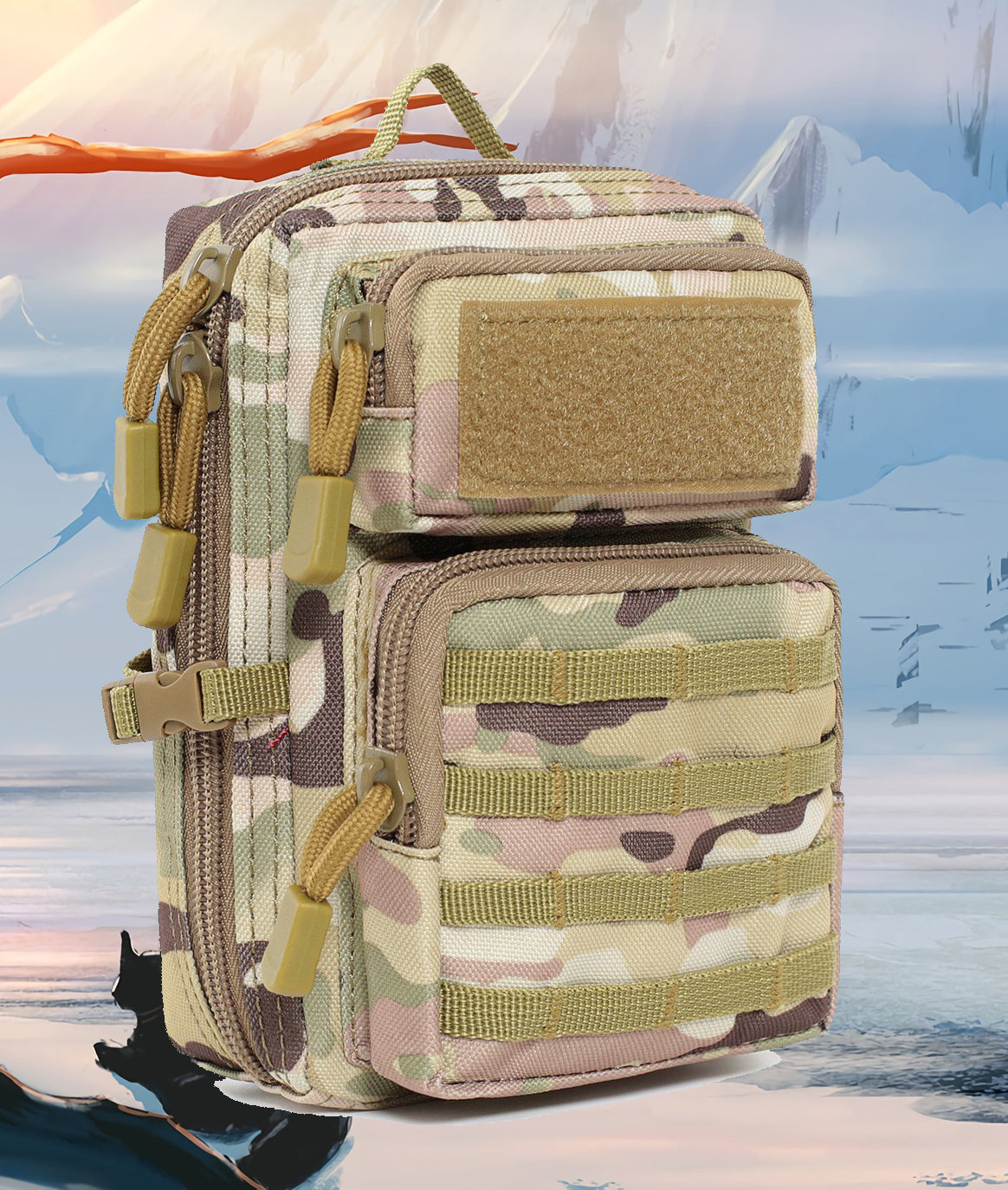 BAOTAC  Tactical Mini 3D Backpack Design  Molle Pouch, EDC Utility Tool Pouch, Tactical Phone Pouches, Admin Waist Pouches