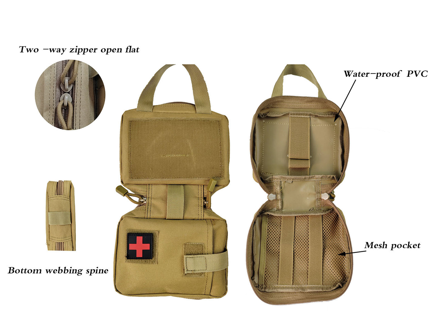 BAOTAC  Tactical  Molle Medical  Pouch, EMT First Aid  Quick Detach Rip-away Utility Tools Pouch for  Outdoor Activities Adventures and  Home Car Daily Used